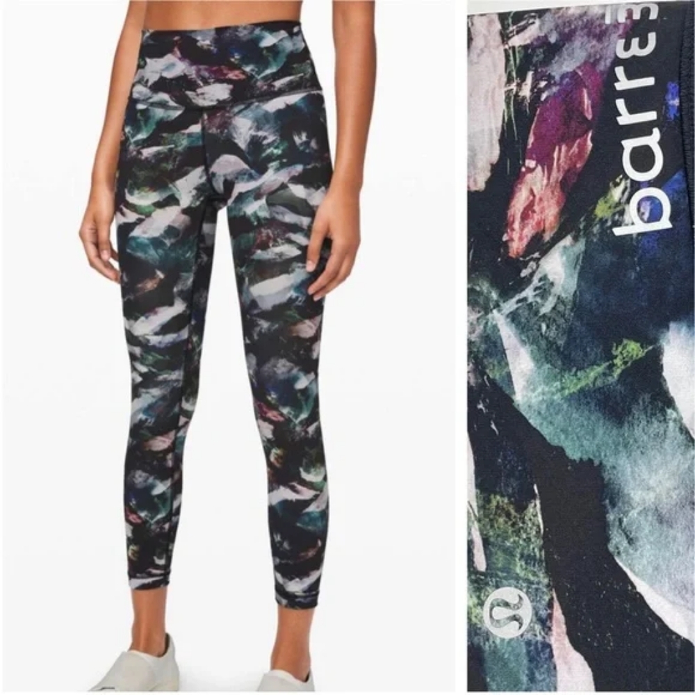 Lululemon x Barre3 Wunder Under High Rise Luxtreme Leggings 4 Glacier Camo